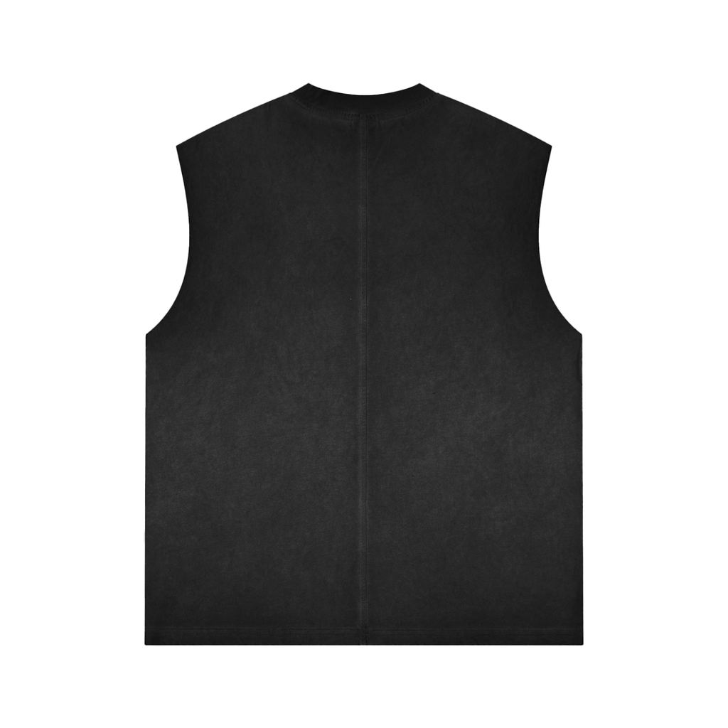 R&B-ingo Reverse Washed Tank Top (Black on black)