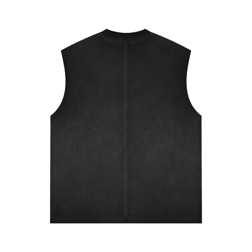 R&B-ingo Reverse Washed Tank Top (Black on black)
