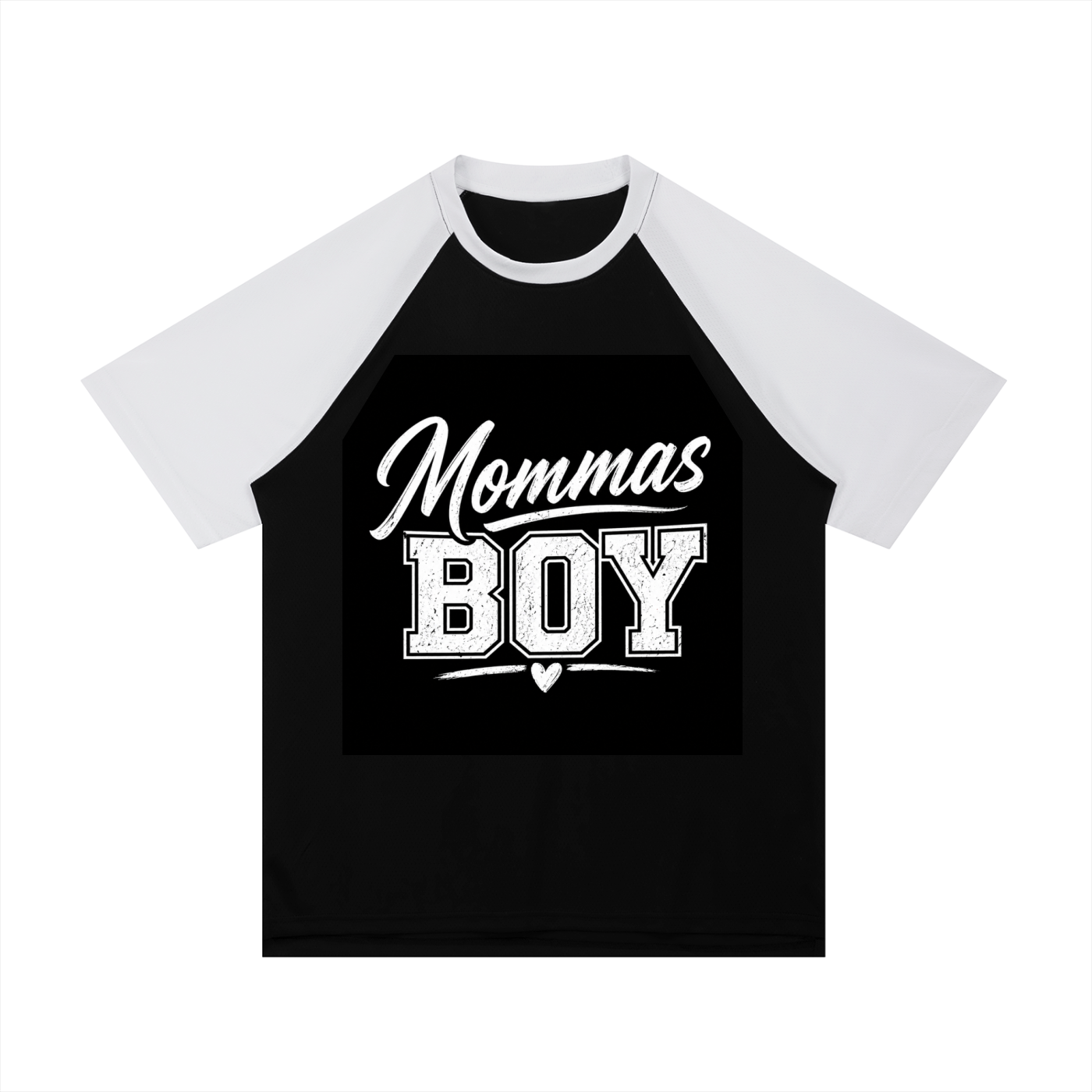 Contrast Raglan Sleeve Mesh T-Shirt