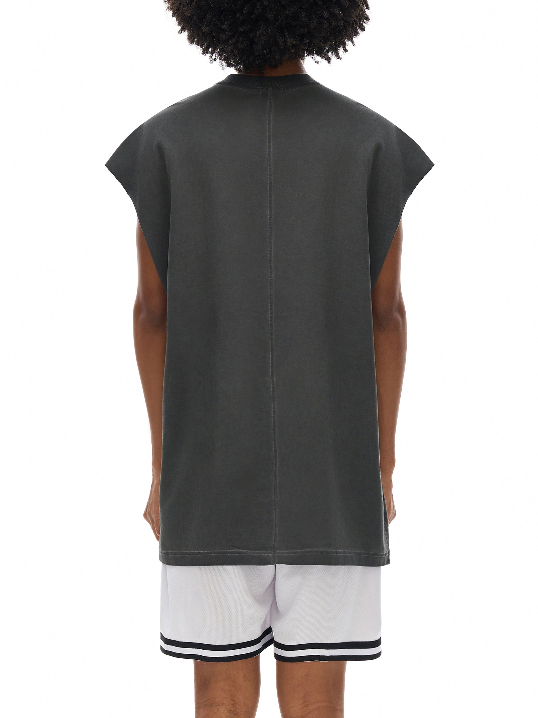 R&B-ingo Reverse Washed Tank Top (Black on black)